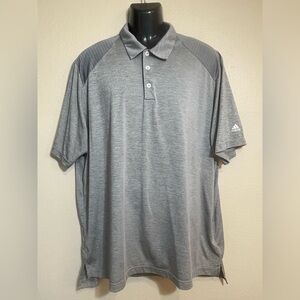 Adidas Men's Heather Gray ClimaCool Polo Shirt